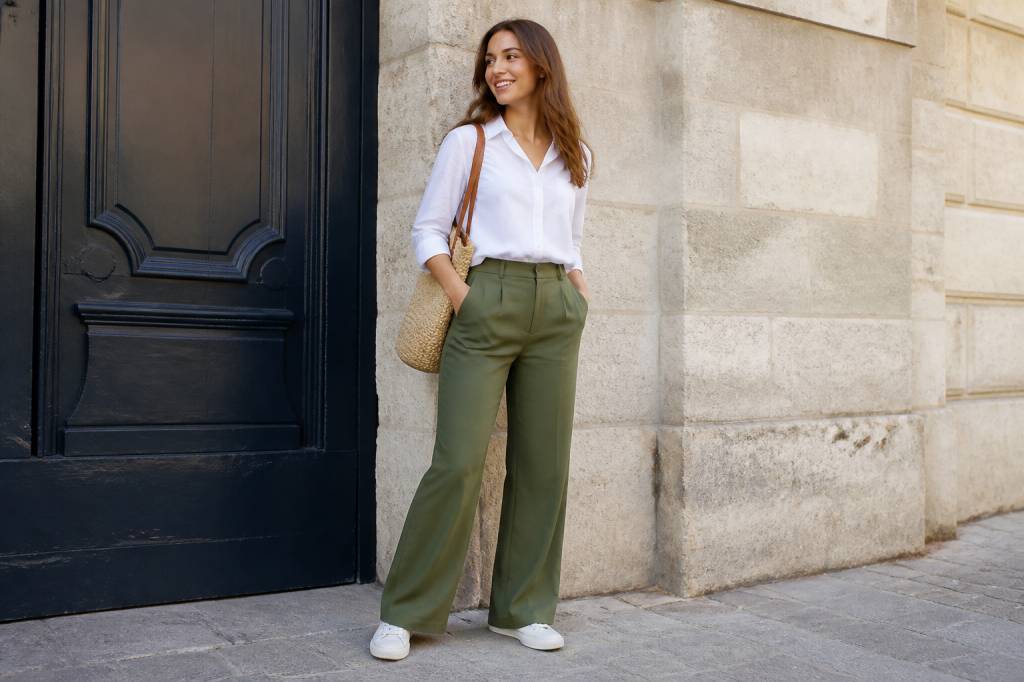 Quelle couleur mettre avec un pantalon vert : idées mode pour des looks réussis
