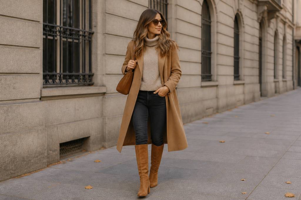 Tenue avec botte camel : idées de looks tendance et faciles à porter