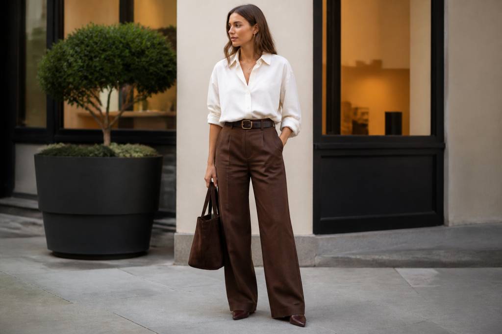 Quoi mettre avec un pantalon marron pour créer des looks stylés et faciles à porter